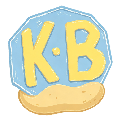 KB Potato 蓝黄蜡笔盾牌图标